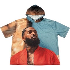 Nipsey Hussle Graphic Hoodie XXL Polyester Streetwear Rap Tee Hip Hop Tribute