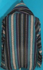 Adult M/L Molina Poncho Beach Baja Hoodie Pullover Colorful Hippie Spring Surfer