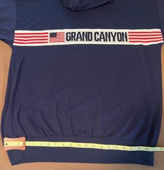 GRAND CANYON NATIONAL PARK MENS HOODIE NAVY BLUE SIZE XL RED/WHITE/BLUE BAND