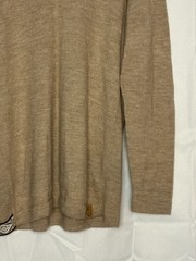 PAKA Royal Alpaca Hooded Sweater XL Sustainable Minimalist Pullover Beige