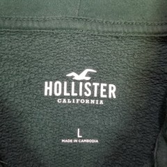 Hollister Dark Green Full Zip Hoodie Men’s Large Soft Fleece Front Pockets