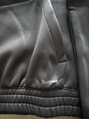 Adidas Men’s Basketball ClimaWarm Hoodie Black Striped Sleeve Pullover Small