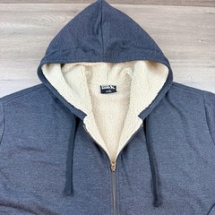 New Eddie Bauer Everyday Fleece Full Zip Faux Shearling Lined Hoodie Men’s XXL
