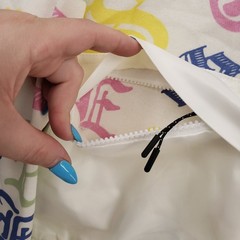 NEW Smoke Rise Mens Full Zip Hoodie M White Gothic Letter Print AOP All Over