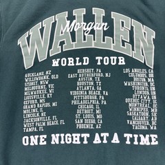 Morgan Wallen Hoodie Mens Medium One Night At A Time Tour Green Pullover Concert