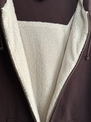 LL Bean Katahdin Iron Works Hoodie Mens XL Sherpa Lined Jacket Brown Vintage 90s