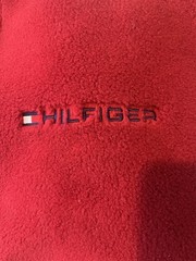 Vintage Tommy Hilfiger Fleece Men’s Large Red Deep Pile Sherpa Full Zip