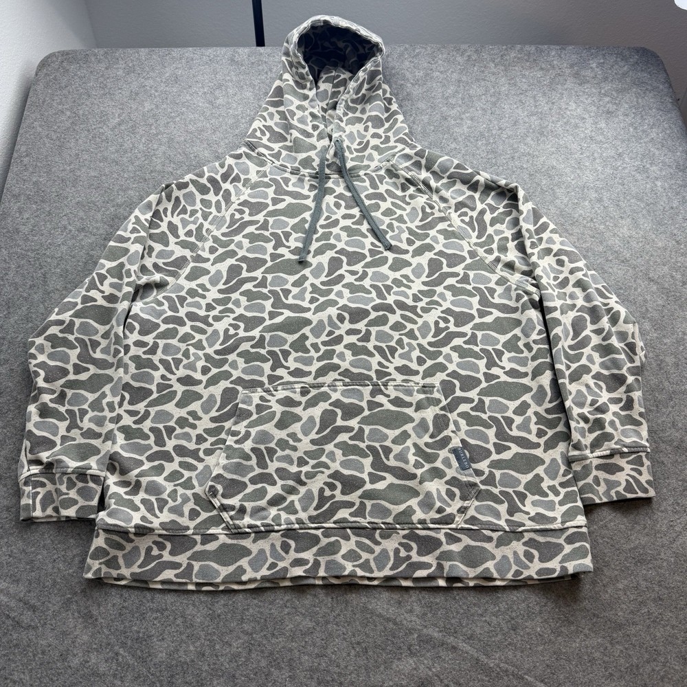 Burlebo Fleece Hoodie Mens 2XL Deer Camo Fishing Hunting Hiking Outdoor