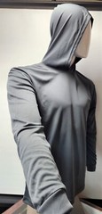 Long Sleeve Safety Shirt With Hoodie, Polyester Birdeye Mesh/Hoodie shirt
