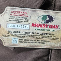NWT Mossy Oak Hoodie Mens M Brown American Flag Camo Graphic Hunting Pullover