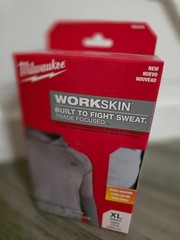 Milwaukee Workskin Men’s Hooded Sun Shirt Hoodie XL Gray Lightweight Breathable