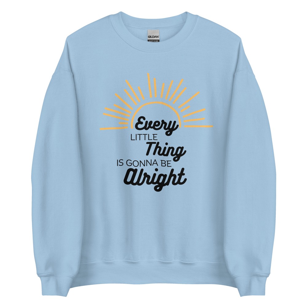 Every Little Thing Is Gonna Be Alright Marley Unisex Sweatshirt S,M,L,XL,2X,3X