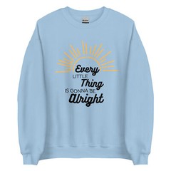 Every Little Thing Is Gonna Be Alright Marley Unisex Sweatshirt S,M,L,XL,2X,3X