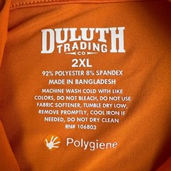 Duluth Shunburn Hoodie UPF Lightweight Stretch 2XL Mens Orange Fishing Hiking