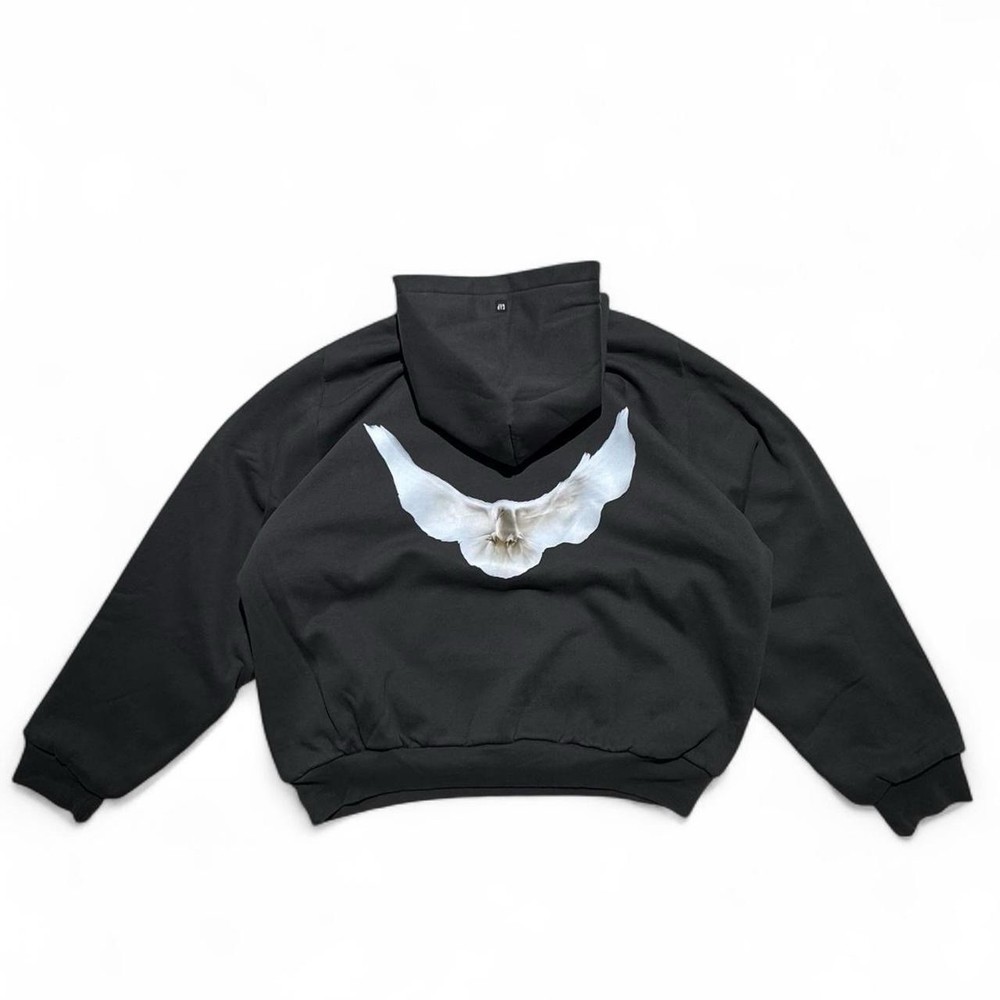 Yeezy Gap Balenciaga Shrunken Dove Hoodie Black XLarge ( Check Description )