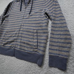 Prana Cardiff Fleece Hoodie Mens M Striped Sustainable Casualcore CozyMinimalist