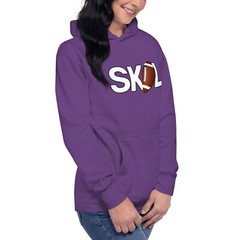 Football Skol Minnesota Vikings Purple Unisex Hoodie S,M,L,XL,2X,3X