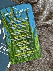 Insect Shield White Sierra Hood Pullover Sz XL Burgandy Bug Free Base Camp Shirt