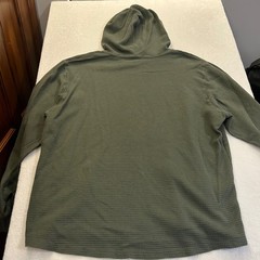 Marine Layer Hoodie Waffle Knit Sz XXL Olive Green Supima Cotton Modal Pullover