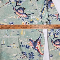 Polo Ralph Lauren Marlin Fishing Tropical Print Hoodie Green Mens XL Sweatshirt