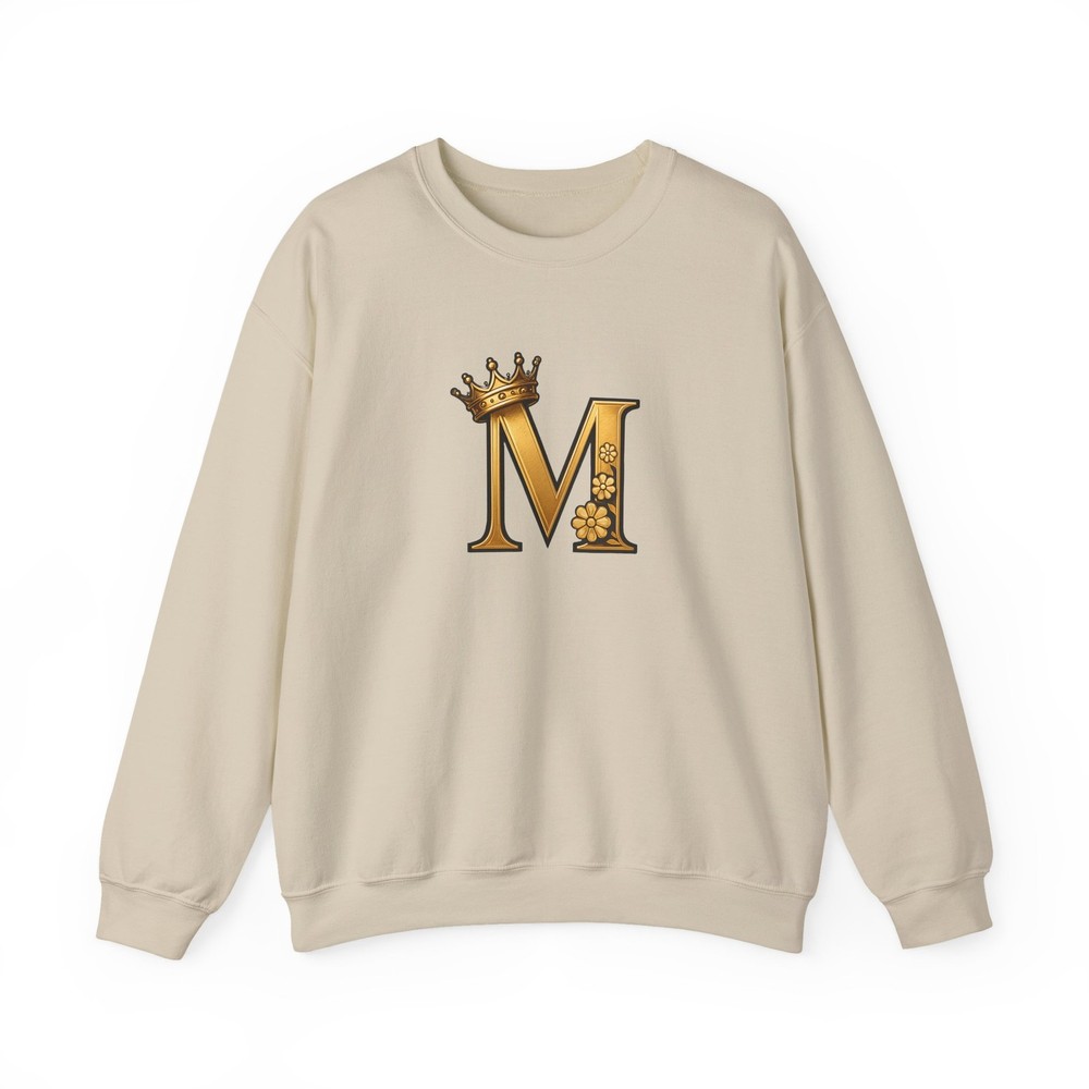 Queen’s Magic Letter M Sweatshirt, Personalized Initial Gift, Unisex, Hoodie,