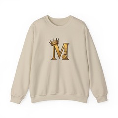 Queen’s Magic Letter M Sweatshirt, Personalized Initial Gift, Unisex, Hoodie,