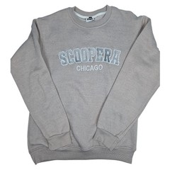 Scoop Era Chicago Sweatshirt Men’s Medium Tan Heathered Graphic Crew Neck