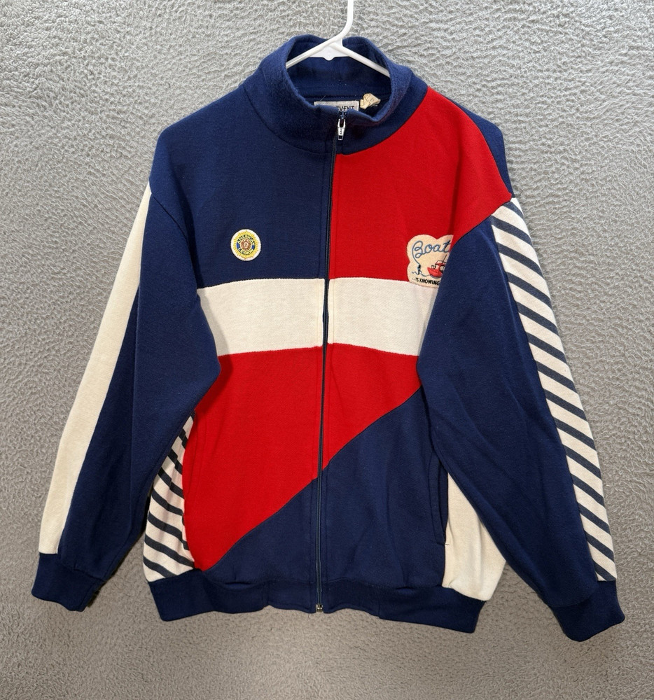 Vintage Main Event Sweatshirt Mens L Multicolor Old Money Grandpa Sailing 1990s