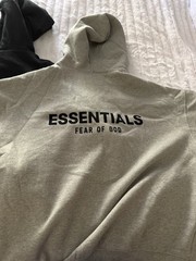 Essentials Fear Of God 2 Pack Hoodies Brand New (black And Oatmeal Colored).