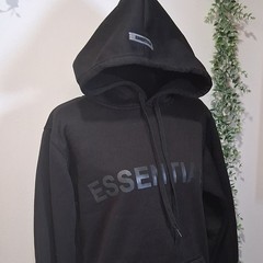 Essentials Fear of God Men’s Black Pullover Hoodie Logo Hooded Size S