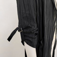 Hot Selling Men’s Pleated Woven Cotton Black Hooded Jacket Shirt Cardigan Sport