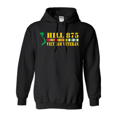 Hill 875 Vietnam Veteran Ribbon Hooded Sweatshirt