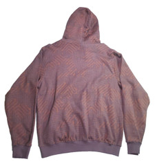 Super Massive Pullover Hoodie Medium Geometric Pattern Jacket Plum Orange