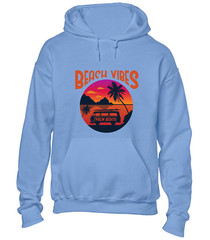BEACH VIBES HOODY HOODIE SUMMER HOLIDAY CASUAL CLOTHING FASHION GIFT TOP