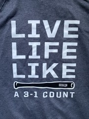 Men’s BASEBALLISM Size XL Live Life Like A 3-1 Count Gray Pullover Hoodie