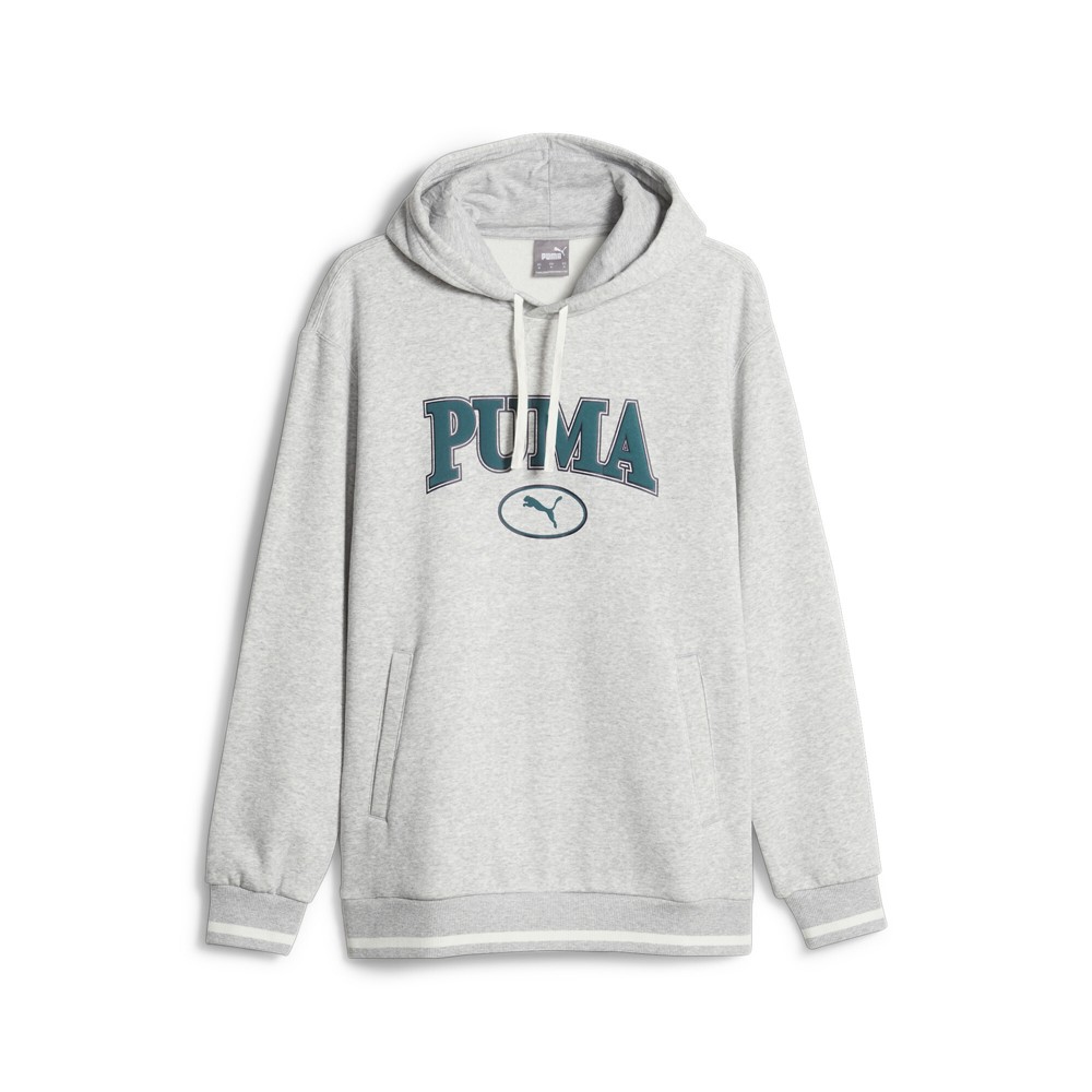 PUMA Squad Graphic Pullover Hoodie Mens Grey Casual Outerwear 67601704
