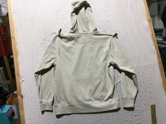 Power Flex Hoodie Mens M Medium Cream Zip Pocket