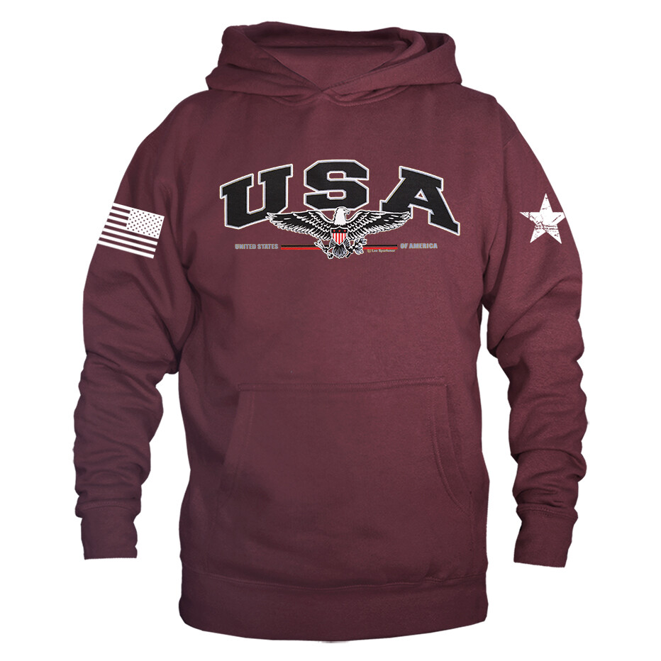 United States of America USA American Pride US Flag Pullover Hoodie