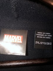 Marvel Black Classic Colorful Tile Checked Pullover Hoodie Size Mens 2 XL NWT