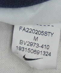 NIKE MENS M NAVY BLUE HOODIE SWOOSH FLEECE PULLOVER LS COTTON POLYESTER