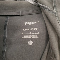Nike Yoga Hoodie Men Large Gray Dri Fit Full Zip Long Sleeve Sweatshirt Athletic