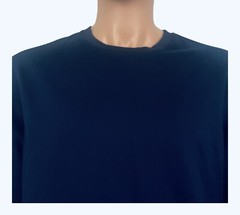 NWT Club Room navy blue sweatshirt long sleeve round neck Men L blended fabric
