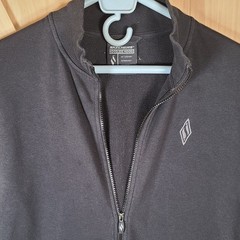 Skechers Mens XL Black Zip Jacket Hoodless Hoodie Cotton Blend Logo Athleisure