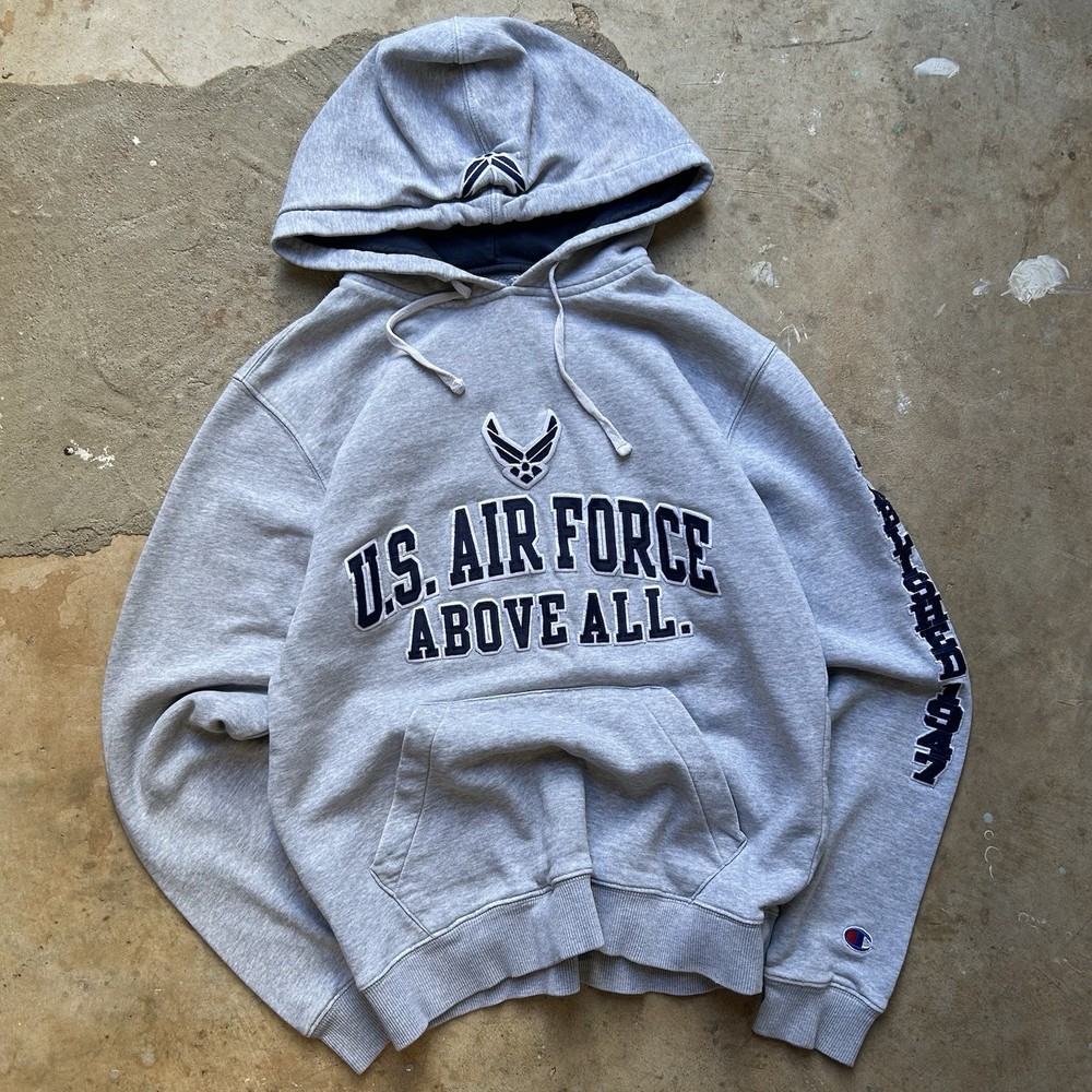 Vintage Y2K Champion United States US Air Force USAF Pullover Hoodie Men’s Small
