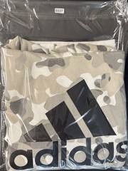 Adidas Camo Hoodie Large Gray White Pullover Fleece Logo Sweatshirt