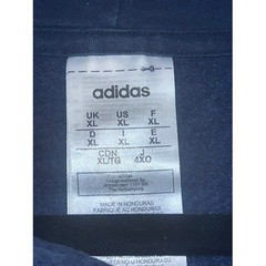 Adidas Mens Essentials Hoodie Navy Blue Fleece Pullover Sweatshirt XL