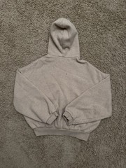 Essentials Fear Of God Beige Mock Neck Hoodie Size XXS Baggy Boxy Fit