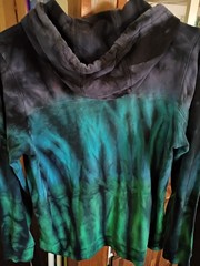Empyre Tie Dye Festival Hoodie Sweatshirt – Size S – Teal Green Purple Tie Dye