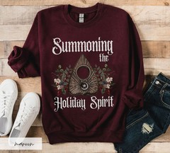 Funny Goth Witchy Christmas Sweatshirt Dark Holiday Apparel Gift
