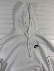 Nike Hoodie Fleece White Men’s Size Small Kangaroo Pockets Sweatshirt Athletic